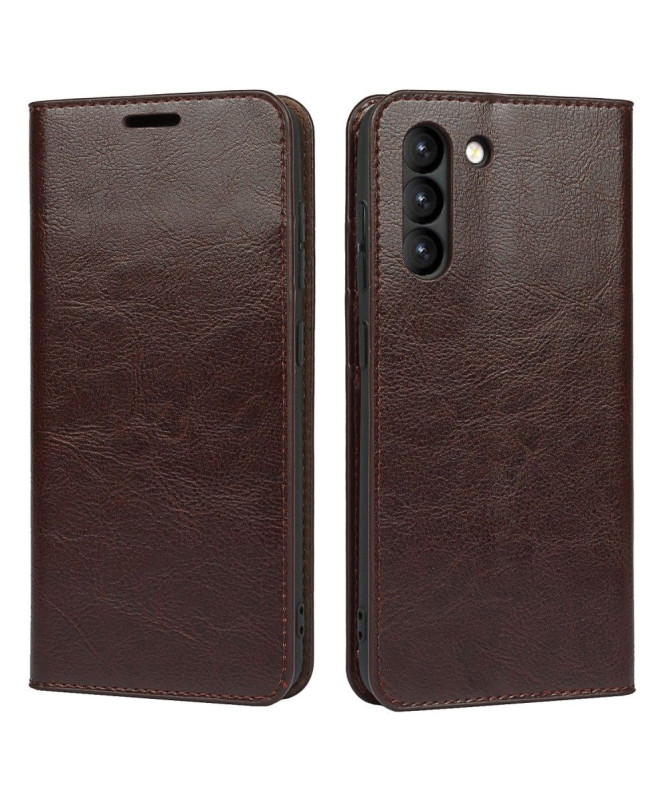Housse Samsung Galaxy S21 FE Cuir Porte Cartes Fonction Support