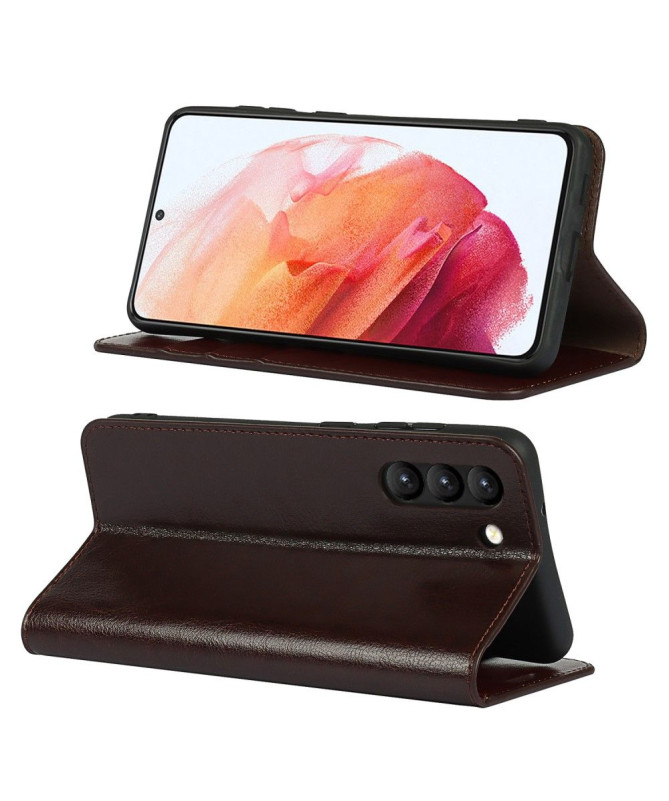 Housse Samsung Galaxy S21 FE Cuir Porte Cartes Fonction Support