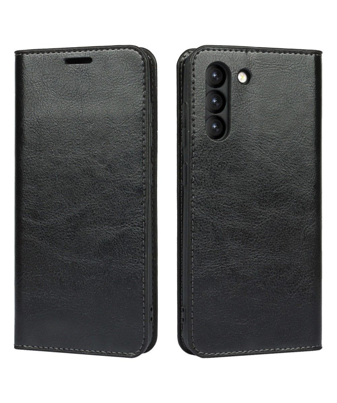 Housse Samsung Galaxy S21 FE Cuir Porte Cartes Fonction Support