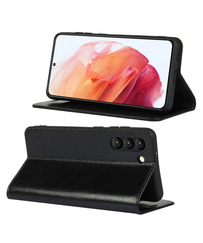 Housse Samsung Galaxy S21 FE Cuir Porte Cartes Fonction Support