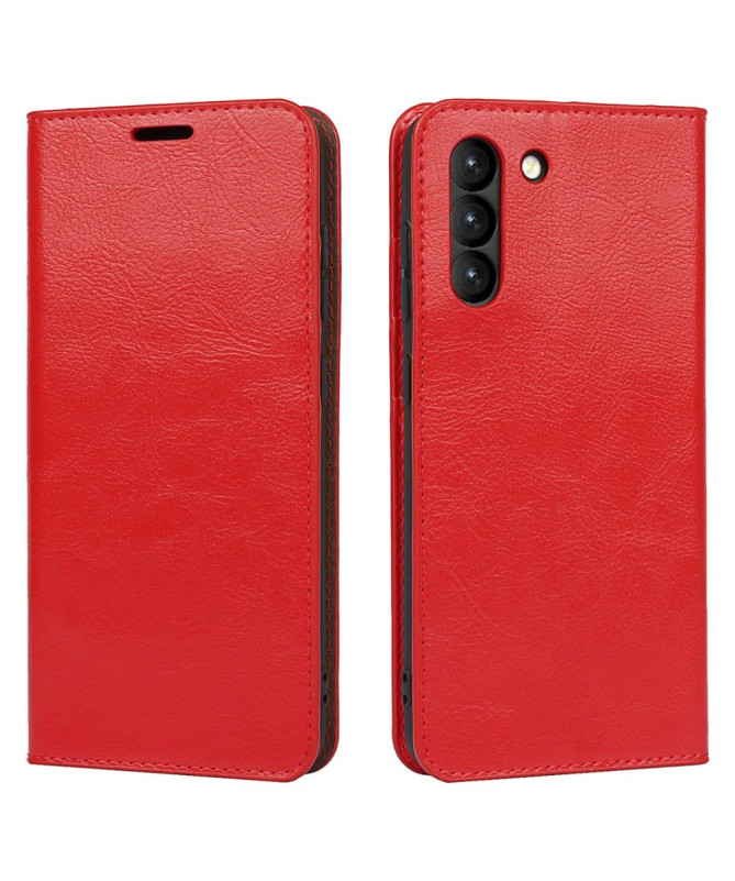 Housse Samsung Galaxy S21 FE Cuir Porte Cartes Fonction Support