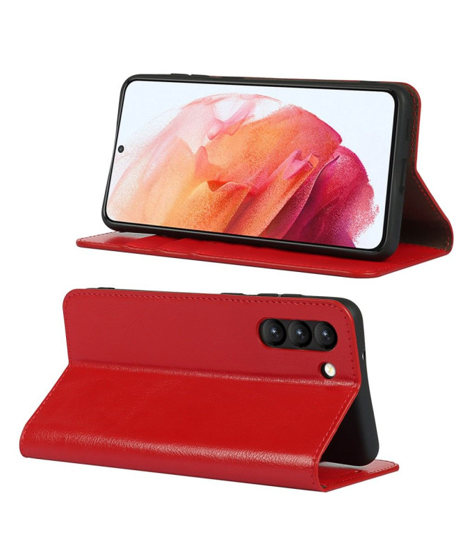 Housse Samsung Galaxy S21 FE Cuir Porte Cartes Fonction Support
