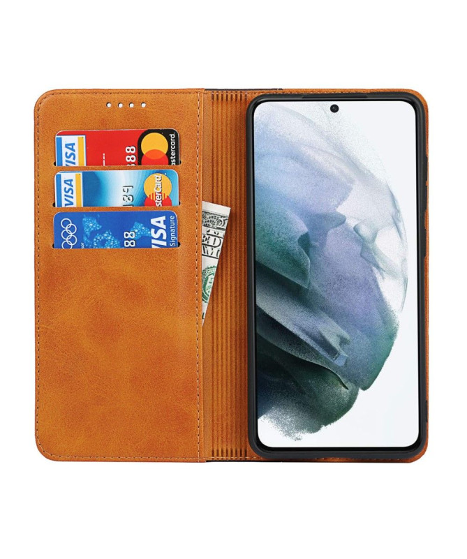 Housse Samsung Galaxy S21 FE LISA simili cuir bicolore