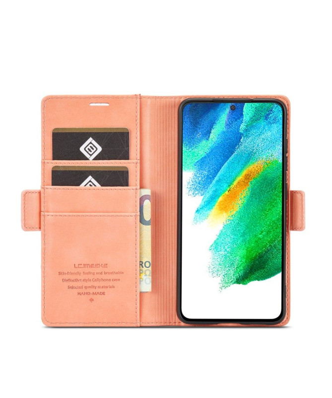 Housse Samsung Galaxy S21 5G LC.IMEEKE Folio effet cuir