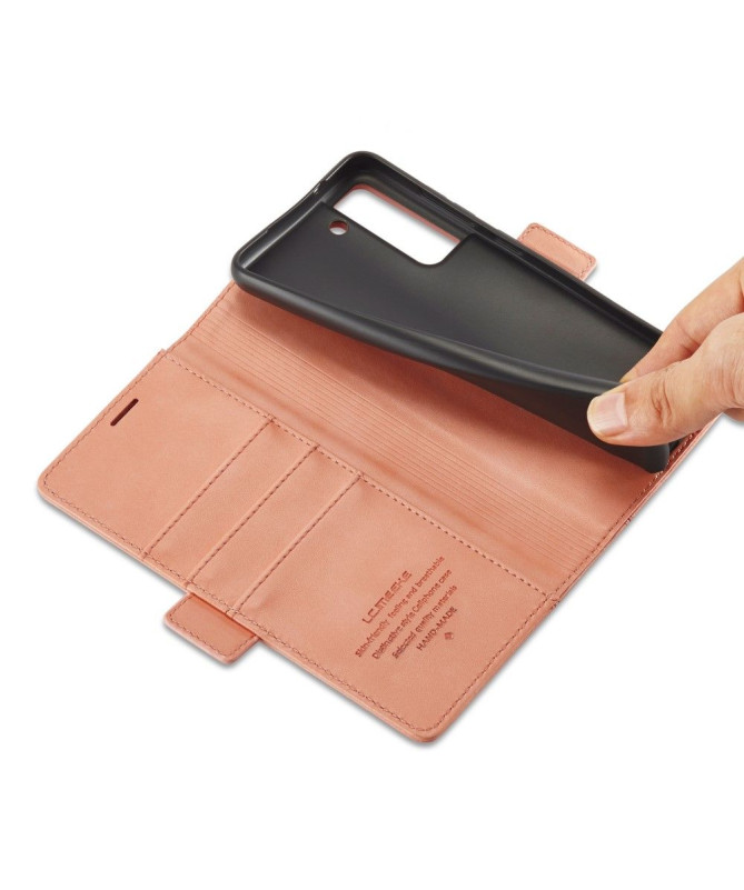 Housse Samsung Galaxy S21 5G LC.IMEEKE Folio effet cuir
