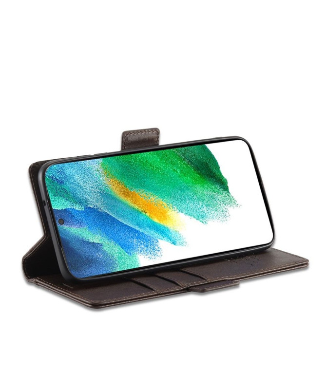 Housse Samsung Galaxy S21 5G LC.IMEEKE Folio effet cuir