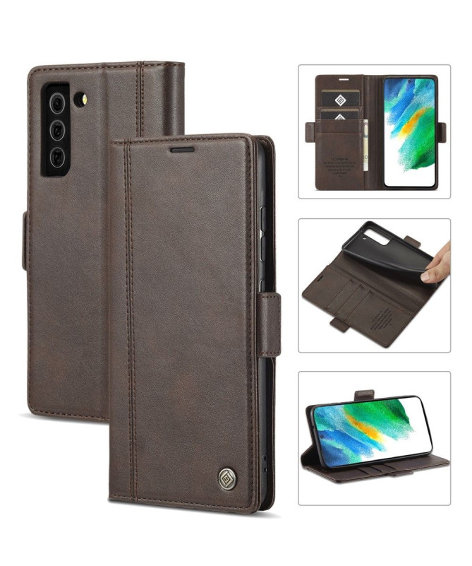 Housse Samsung Galaxy S21 5G LC.IMEEKE Folio effet cuir