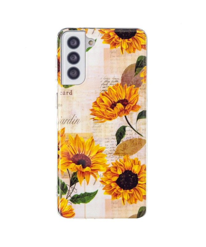 Coque Samsung Galaxy S21 5G Fluorescente Tournesol Vintage