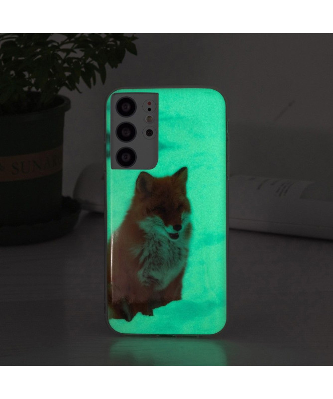 Coque Samsung Galaxy S21 Ultra 5G Fluorescente Renard roux