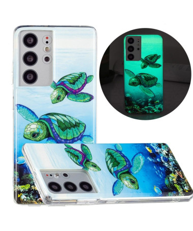 Coque Samsung Galaxy S21 Ultra 5G Fluorescente Tortues