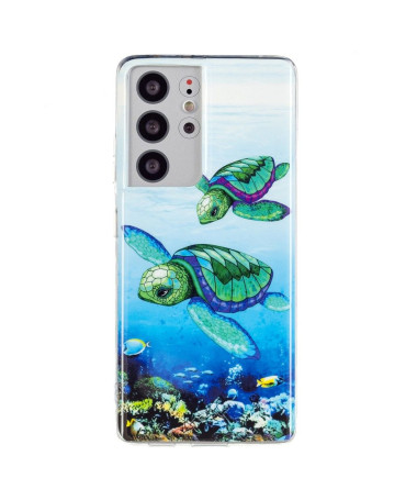 Coque Samsung Galaxy S21 Ultra 5G Fluorescente Tortues