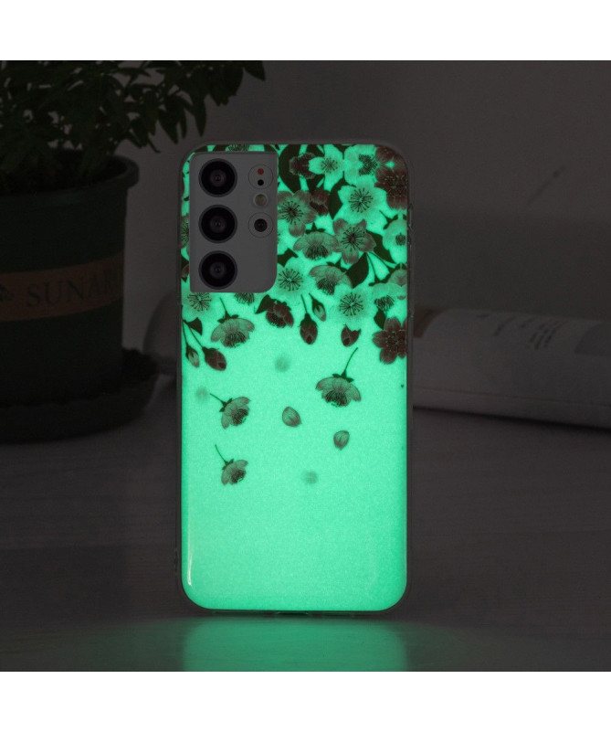 Coque Samsung Galaxy S21 Ultra 5G Fluorescente Fleurs