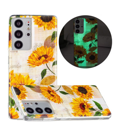 Coque Samsung Galaxy S21 Ultra 5G Fluorescente Tournesol Vintage