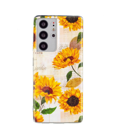 Coque Samsung Galaxy S21 Ultra 5G Fluorescente Tournesol Vintage