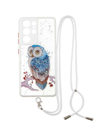 Coque à cordon Samsung Galaxy S21 Ultra 5G hibou perché