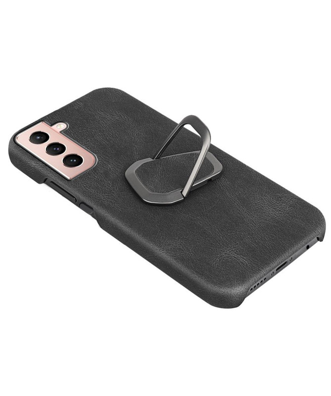 Coque Samsung Galaxy S21 5G imitation cuir avec support