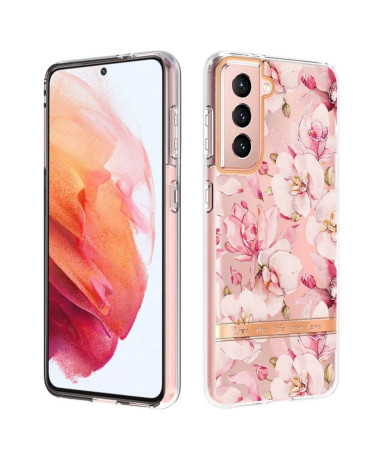 Coque Samsung Galaxy S21 5G Gardénia fleur rose