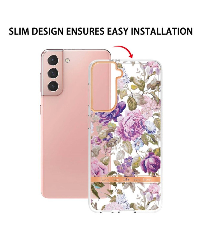 Coque Samsung Galaxy S21 5G La Pivoine violette