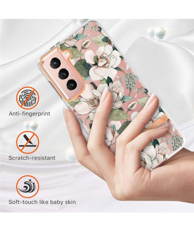 Coque Samsung Galaxy S21 5G Gardénia fleur blanche