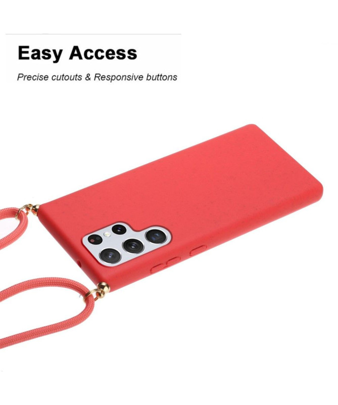 Coque Samsung Galaxy S22 Ultra avec cordon bandoulière