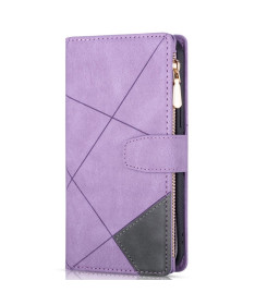 Housse Samsung Galaxy S21 FE Célia simili cuir portefeuille Violet clair