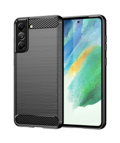 Coque Samsung Galaxy S21 FE effet brossé silicone