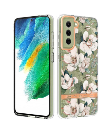 Coque Samsung Galaxy S21 FE Gardénia fleur blanche