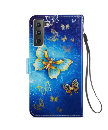 Housse Samsung Galaxy S21 FE Golden Butterfly