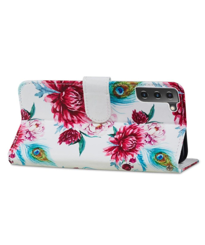 Housse Samsung Galaxy S21 FE Paon fleur