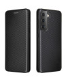 Housse Samsung Galaxy S21 5G simili cuir fibre de carbone