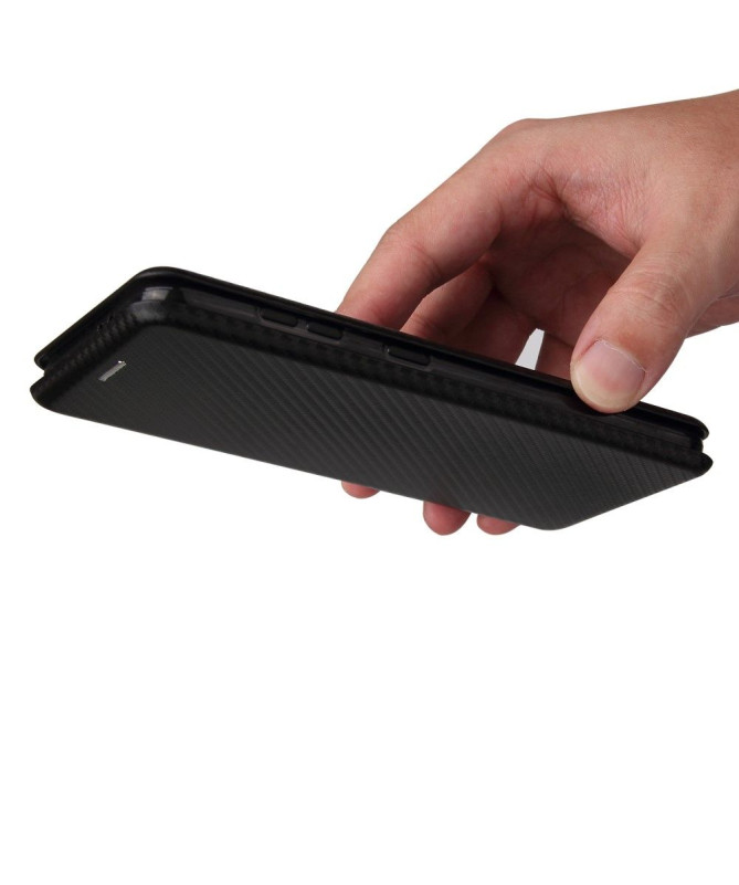 Housse Samsung Galaxy S21 5G simili cuir fibre de carbone