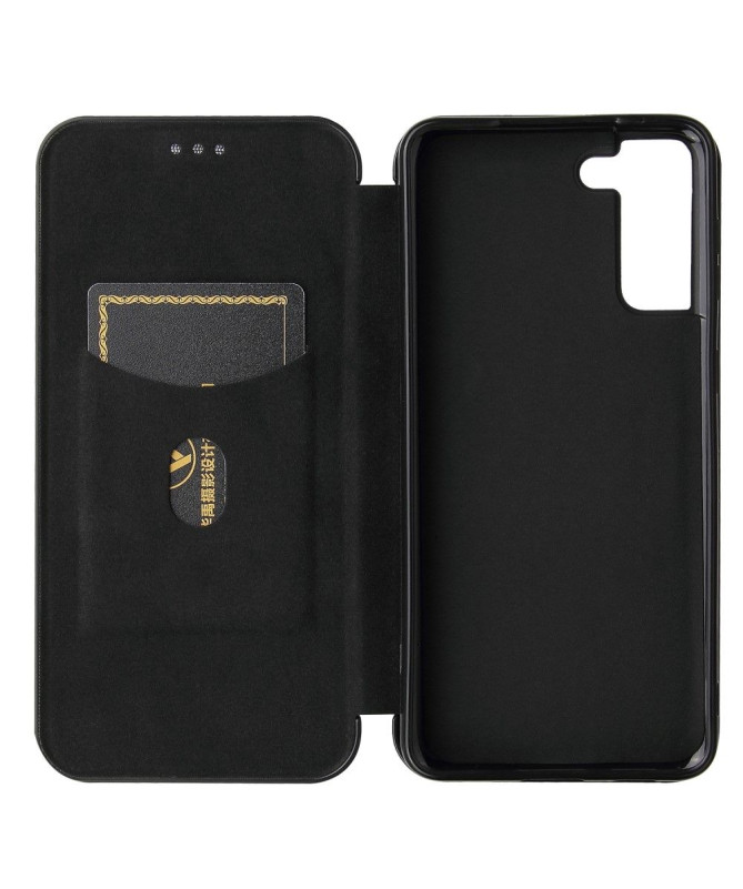 Housse Samsung Galaxy S21 5G simili cuir fibre de carbone