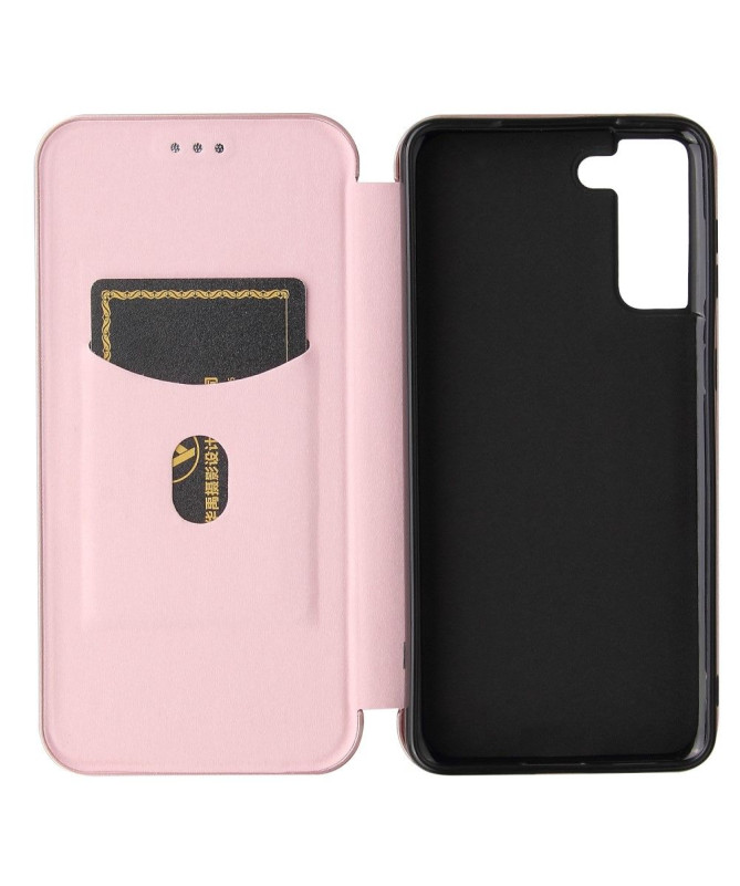 Housse Samsung Galaxy S21 5G simili cuir fibre de carbone