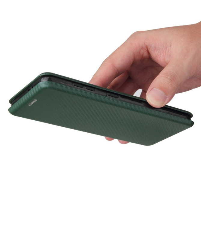 Housse Samsung Galaxy S21 5G simili cuir fibre de carbone