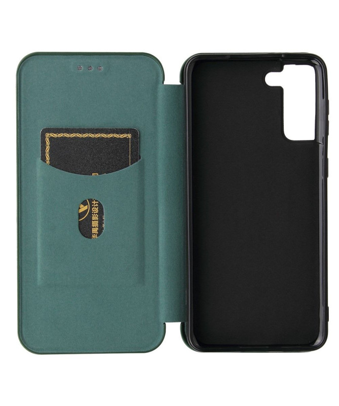 Housse Samsung Galaxy S21 5G simili cuir fibre de carbone