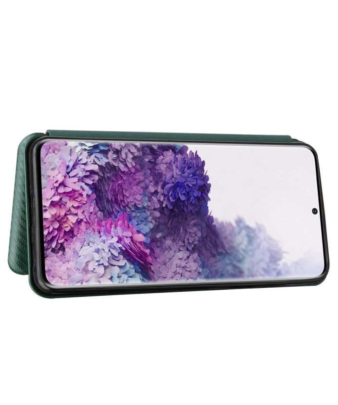 Housse Samsung Galaxy S21 5G simili cuir fibre de carbone