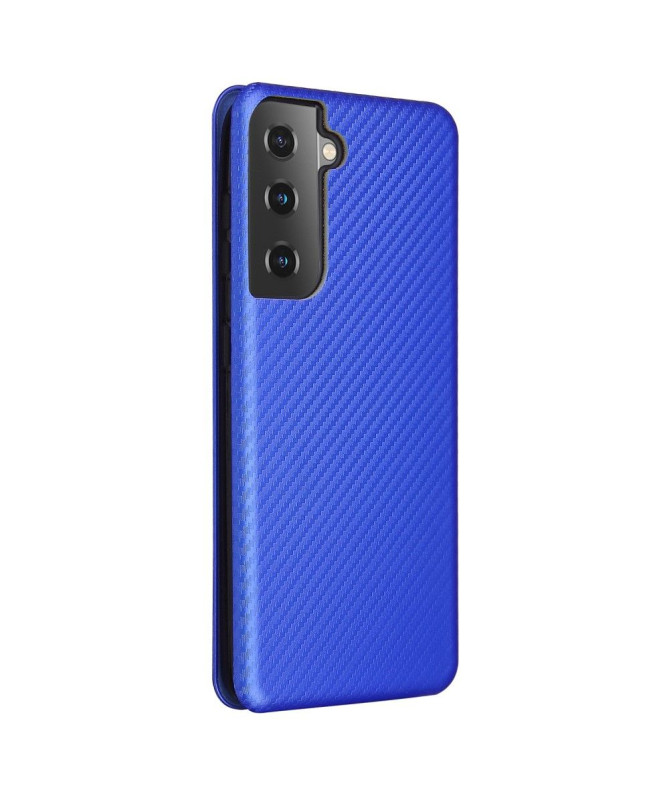 Housse Samsung Galaxy S21 5G simili cuir fibre de carbone