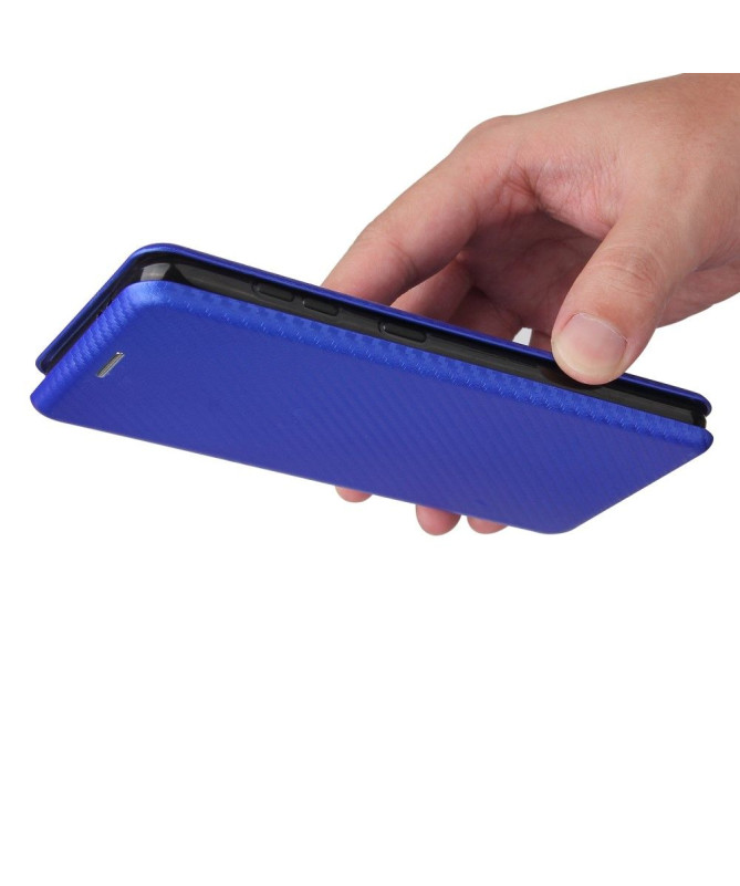 Housse Samsung Galaxy S21 5G simili cuir fibre de carbone