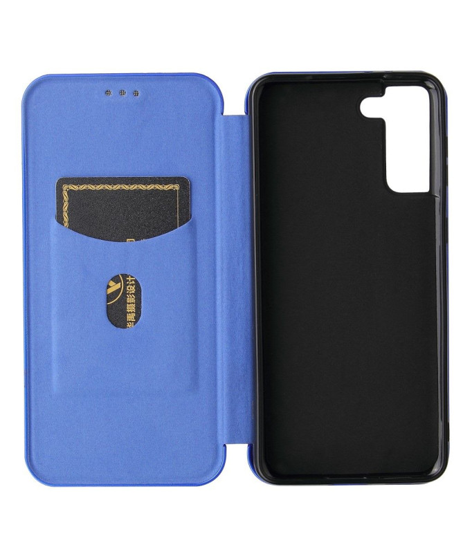 Housse Samsung Galaxy S21 5G simili cuir fibre de carbone