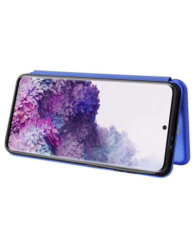Housse Samsung Galaxy S21 5G simili cuir fibre de carbone