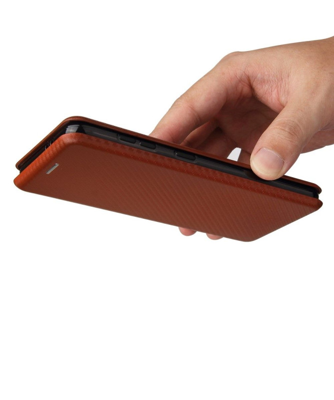 Housse Samsung Galaxy S21 5G simili cuir fibre de carbone