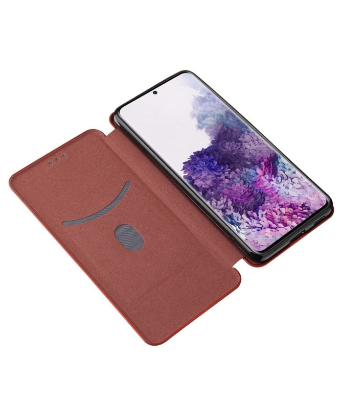 Housse Samsung Galaxy S21 5G simili cuir fibre de carbone