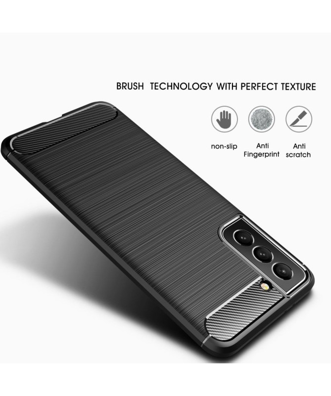 Coque Samsung Galaxy S22 5G effet brossé silicone