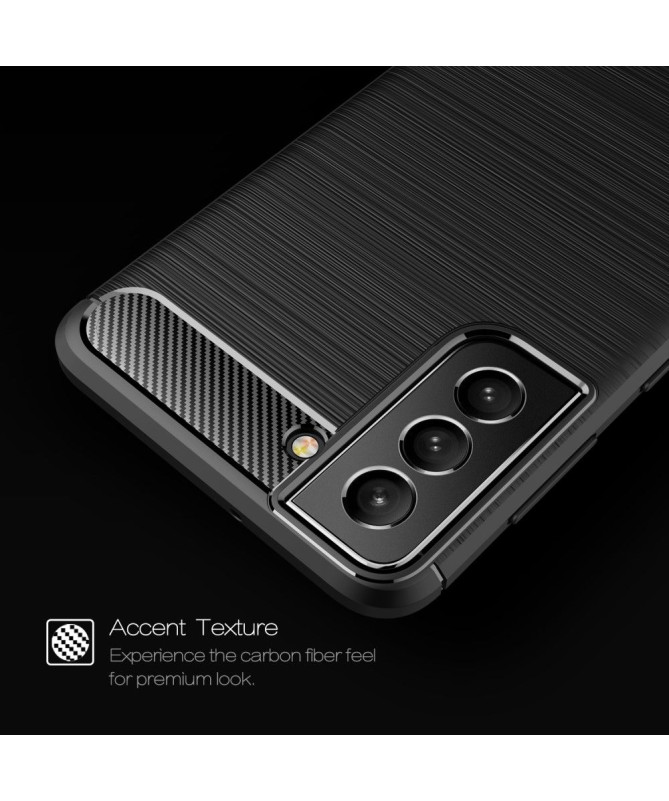 Coque Samsung Galaxy S22 5G effet brossé silicone