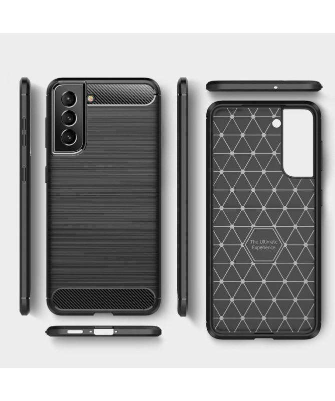 Coque Samsung Galaxy S22 5G effet brossé silicone