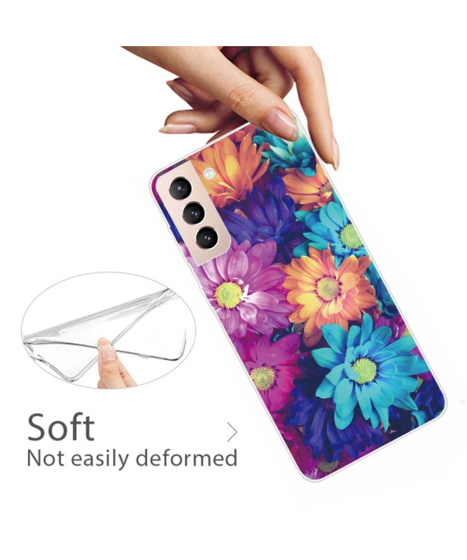 Coque Samsung Galaxy S22 5G Marguerites Colorées