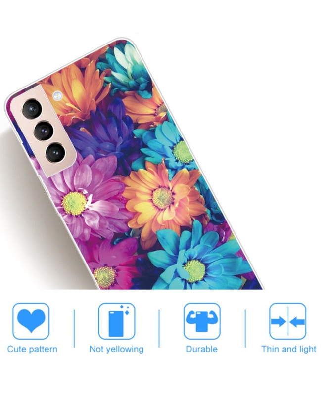 Coque Samsung Galaxy S22 5G Marguerites Colorées