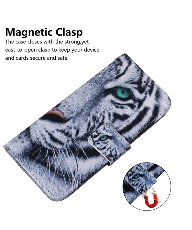 Étui Samsung Galaxy S22 Plus 5G fonction support motif tigre