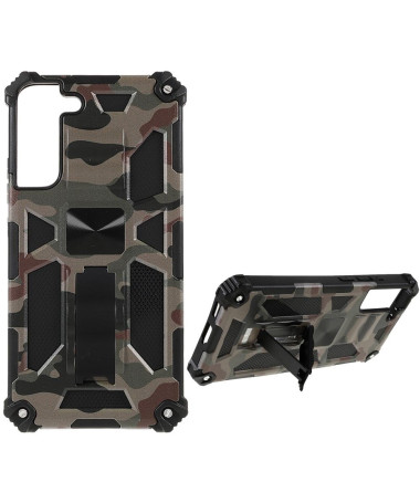 Coque Samsung Galaxy S22 Plus 5G Camouflage Militaire Fonction Support