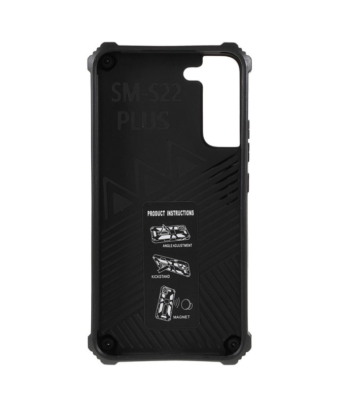 Coque Samsung Galaxy S22 Plus 5G Camouflage Militaire Fonction Support